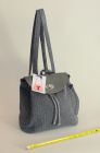 Grey Denim back pack (front view)