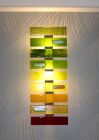 Fused glass wall light