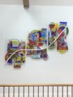 Abstract glass art installation - SOLD